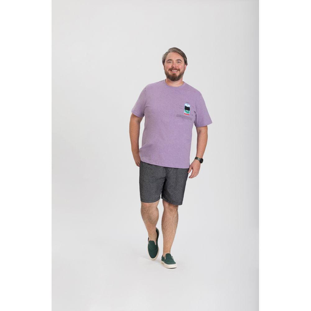 Camiseta Manga Curta Estampada Plus Size