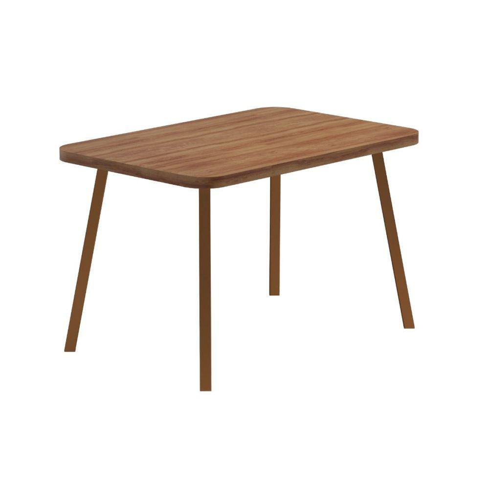 Mesa Stellar Mdp Retangular Carraro Nogal Rose