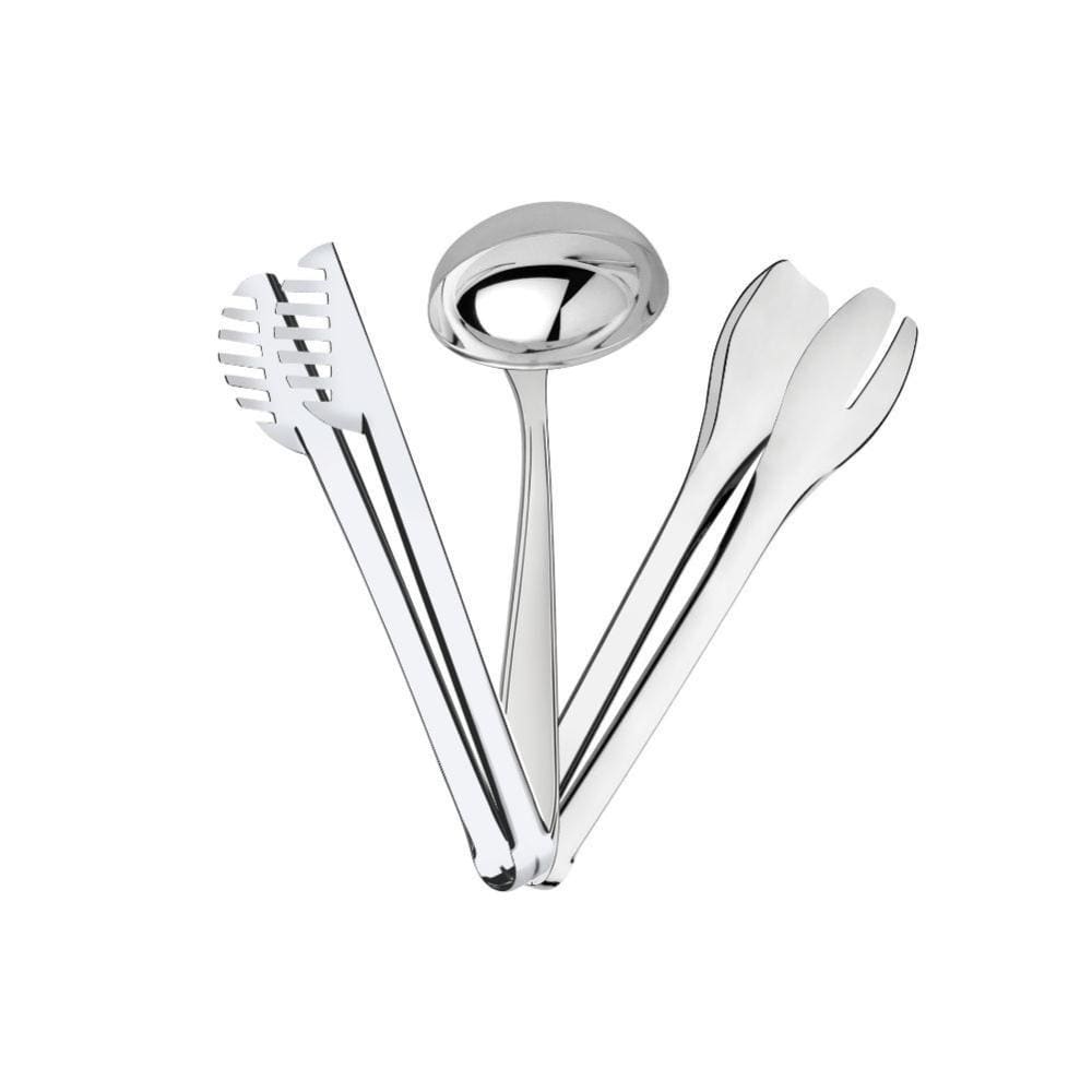 Conjunto Self-service Pegador Universal, Pegador de Massa Utility e Concha Para Feijão Laguna em Aço Inox Tramontina