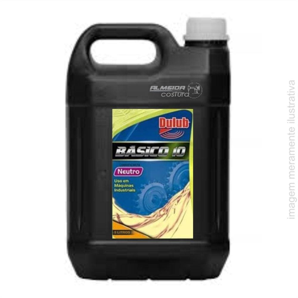 Óleo Dulub Basico 10 Yellon Neutro 5 Litros Para Máquina De Costura