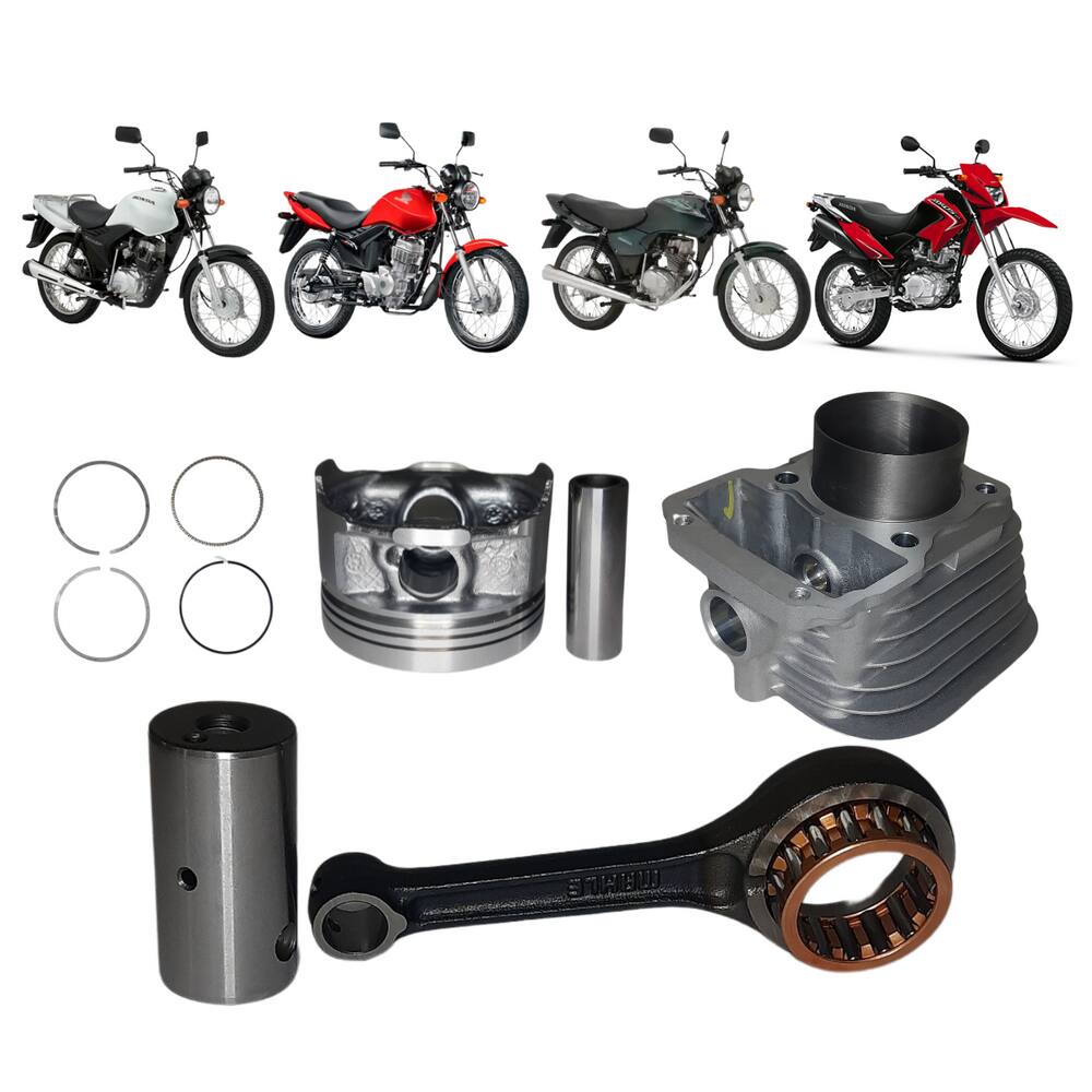 Kit Cilindro Mahle+Biela Com Rolamento Honda CG Titan 125 2002 A 2004
