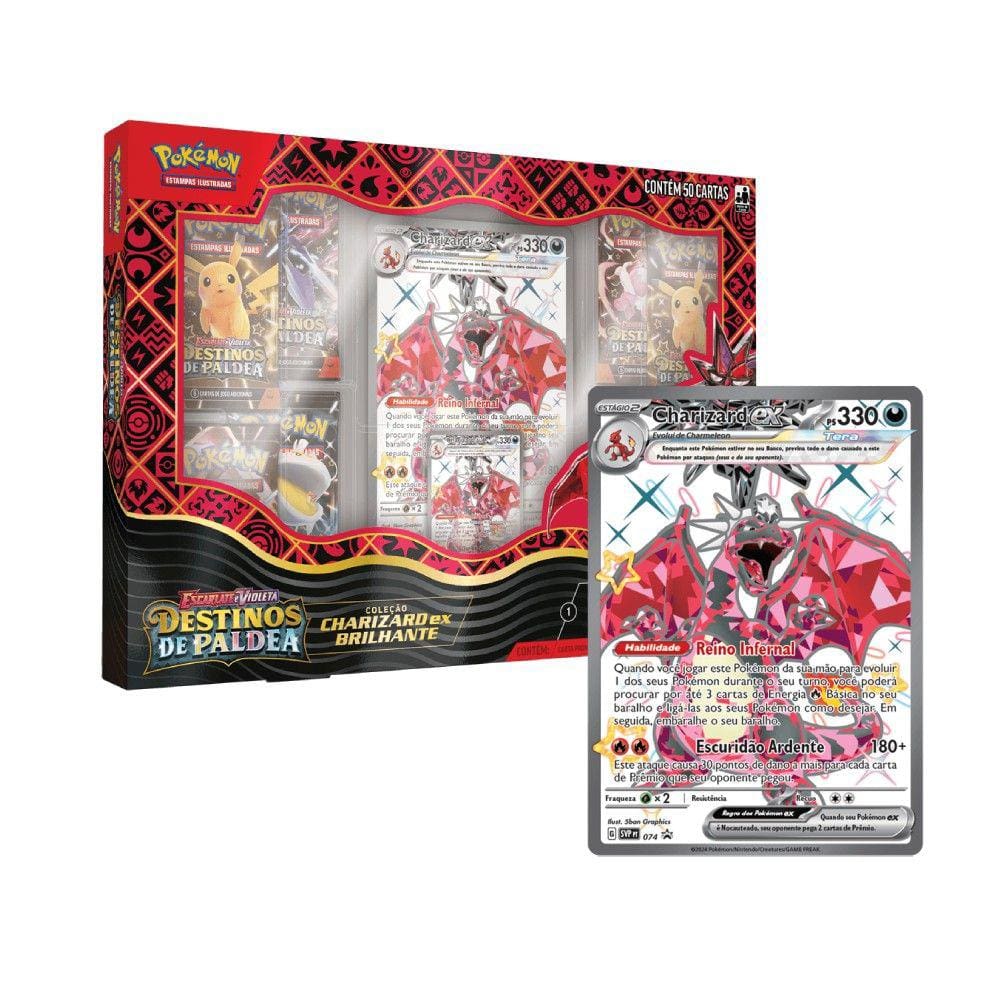 Pokemon Box de Coleção Especial Escarlate e Violeta Destinos de Paldea Jogo de Cartas Copag