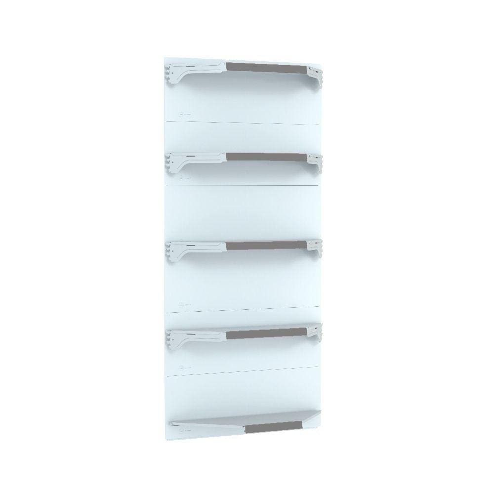 Kit 5 Bandejas Para Gondola Canto 170 Fit 40/60 Branco Pe Ci