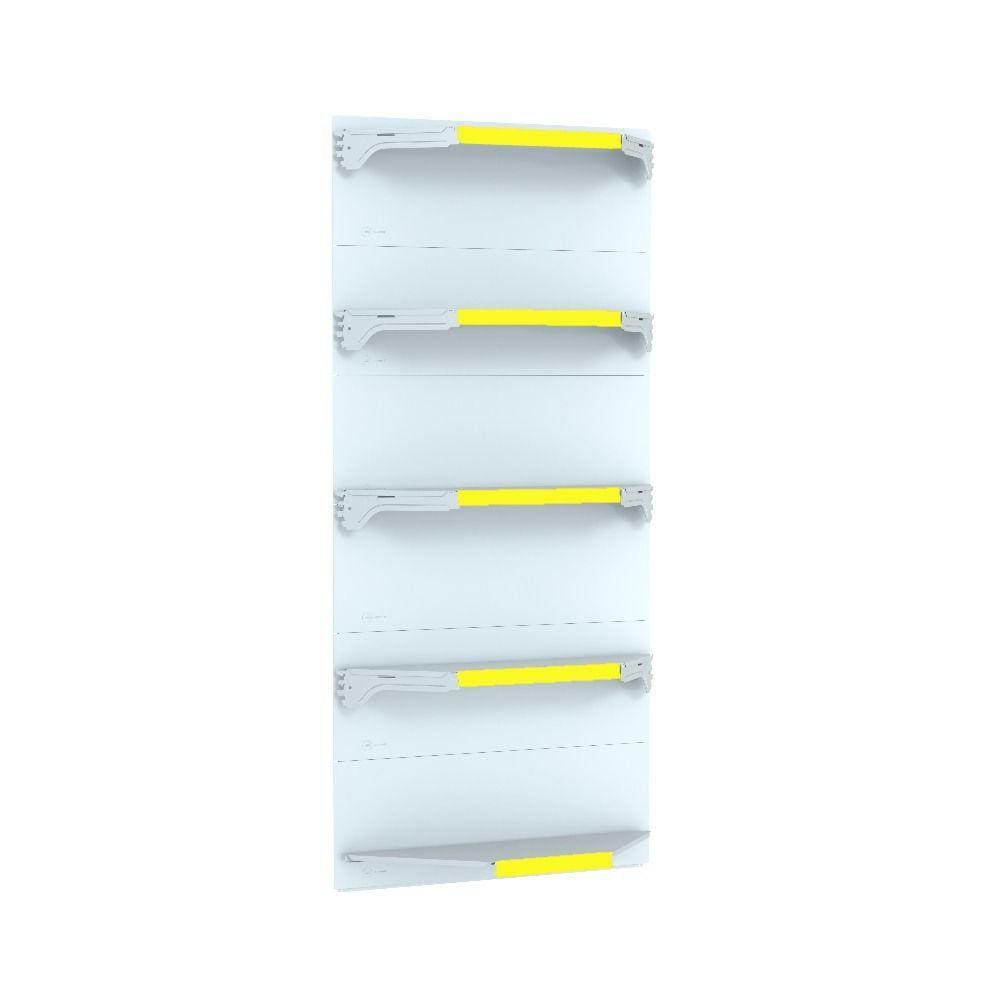 Kit 5 Bandejas Para Gondola Canto 170 Fit 40/60 Branco Pe Am