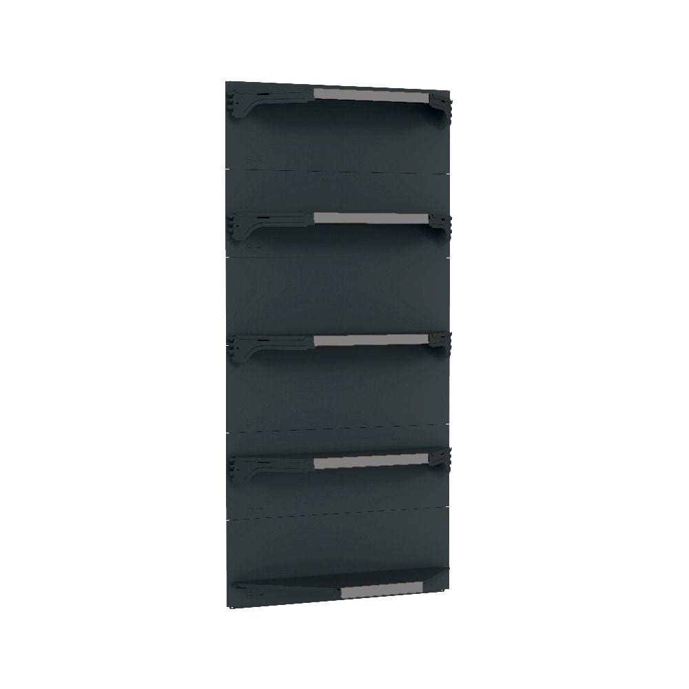 Kit 5 Bandejas Para Gondola Canto 170 Fit 40/60 Preto Pe Cin