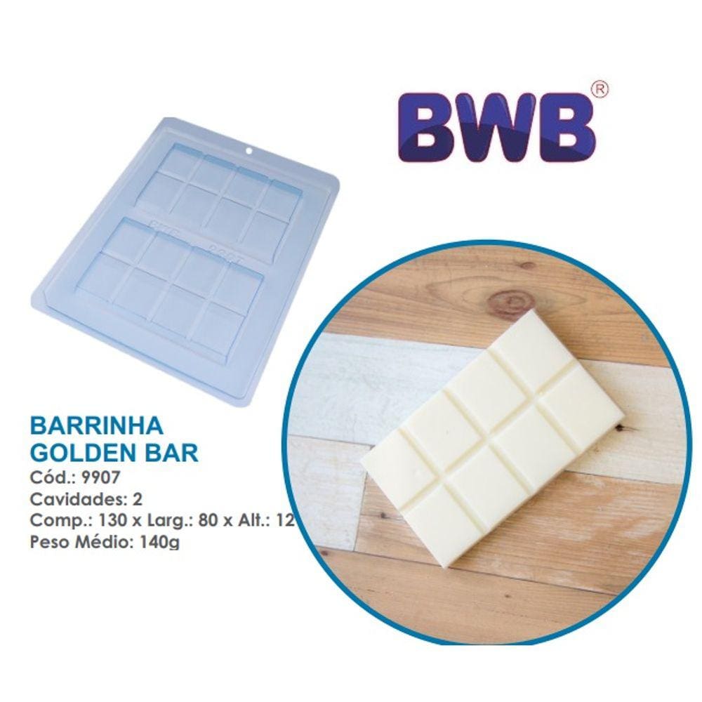 Forma simples barrinha Golden Bar pascoa bwb 9907 Tradicional Chocolate