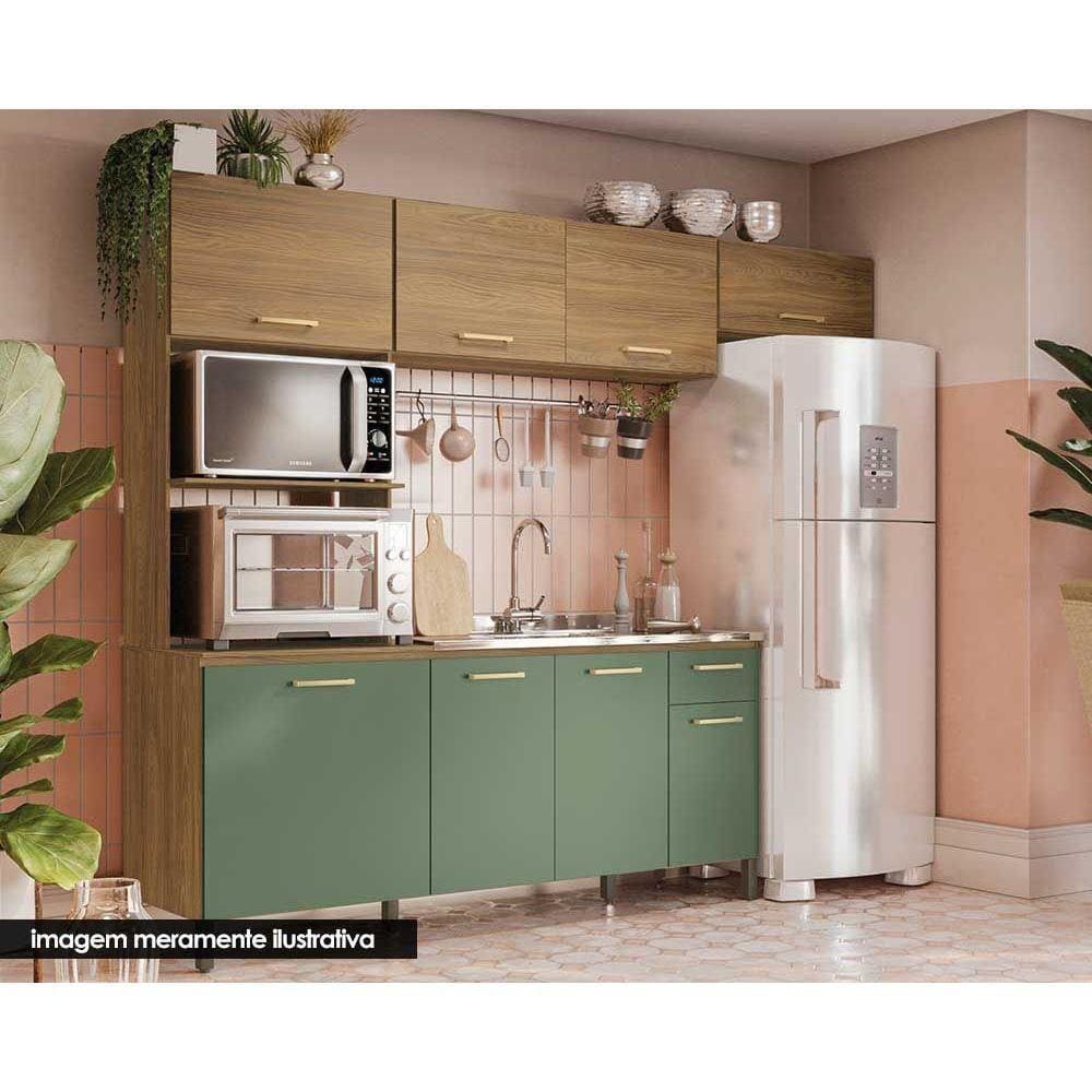 Cozinha Completa Compacta L780a Nogueira-verde Oliva - Kappesberg