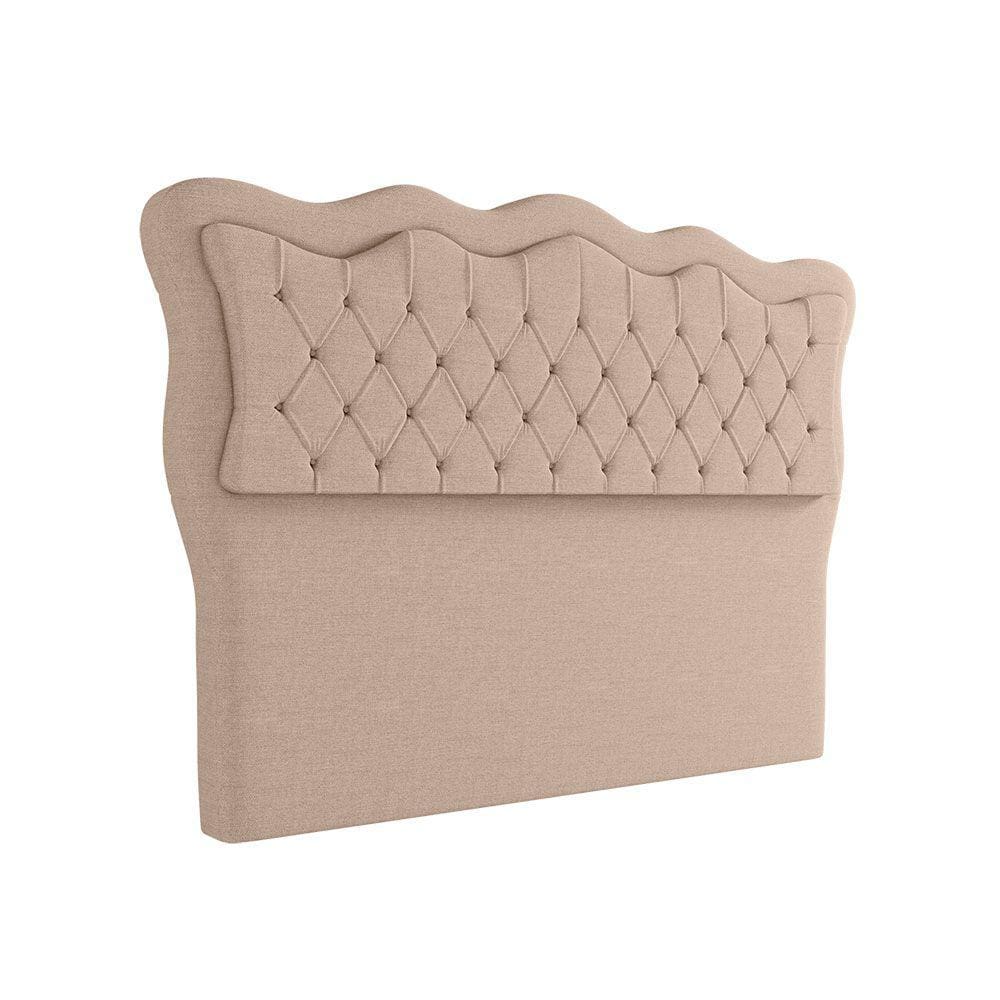 Cabeceira Para Cama Box King 193 cm Eliza Linho Bege I02 - D`Rossi