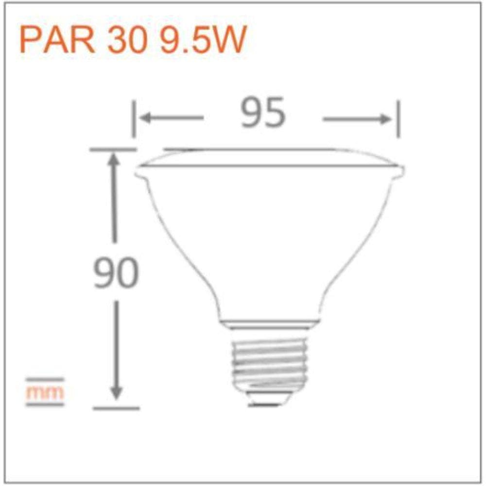 Kit 12 Lampadas Led Par30 9,5W 3000K 900Lm Biv G4 - Osram