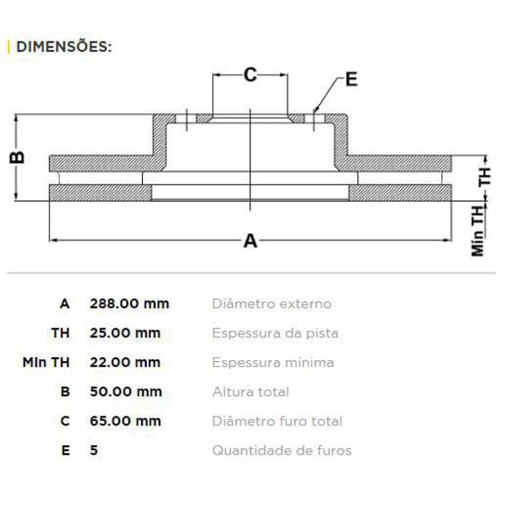 Par Disco Dianteiro Fremax Audi A3 1.4 2014-2019 (288mm)