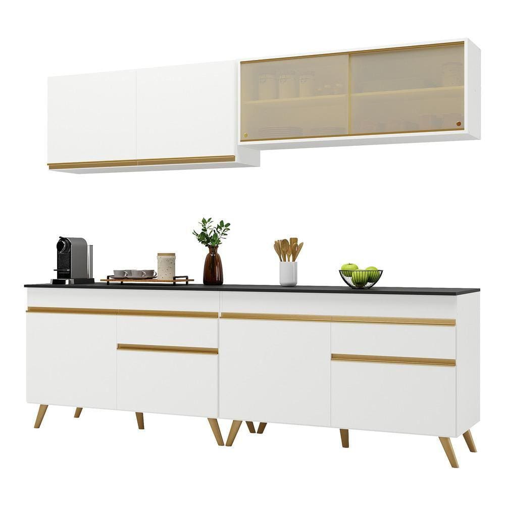 Armário de Cozinha Compacta Multimóveis Veneza GW FG3696 Branca