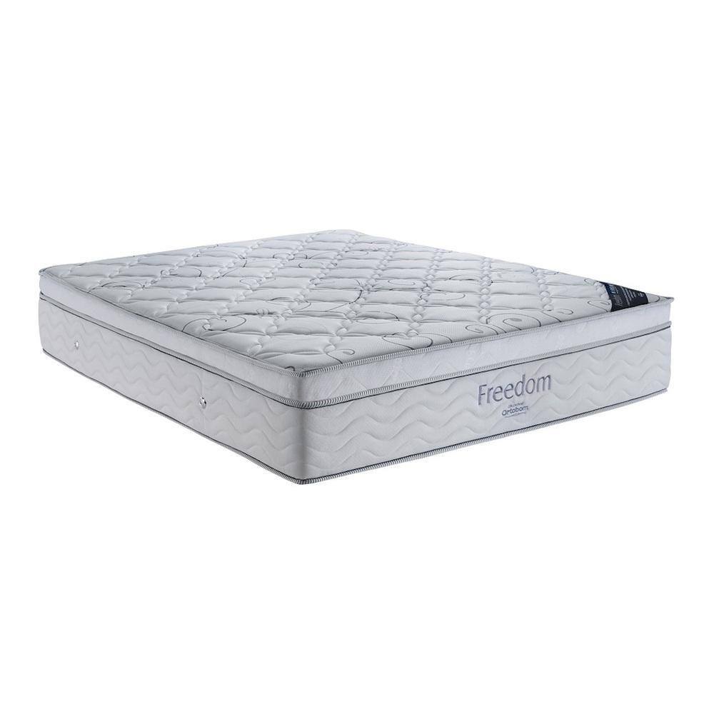 Colchão Freedom King (186x198x32) - Mola Superpocket, Pillow Top com Espuma Viscoelástica Ortobom
