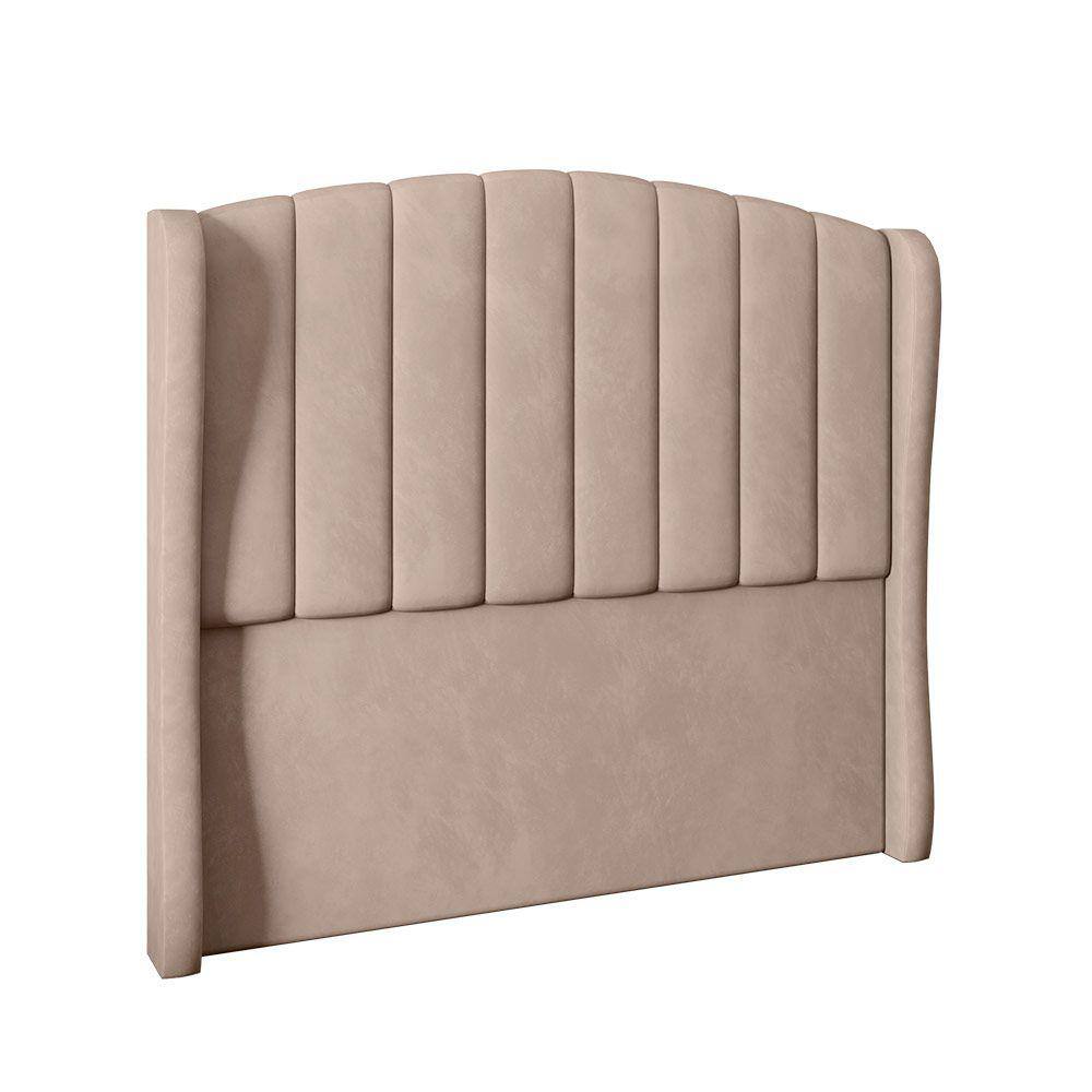 Cabeceira Para Cama Box King 193 cm Angel Veludo Bege I02 - D`Rossi