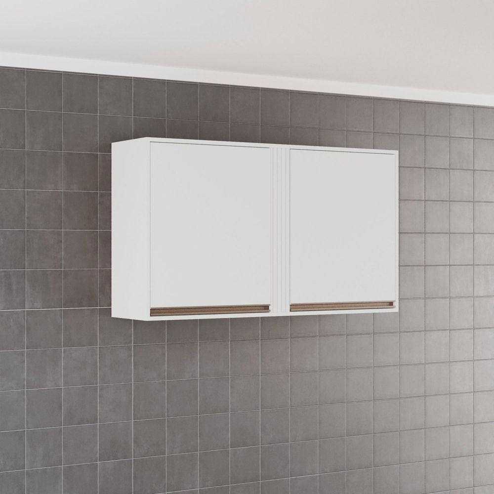 Armário para Cozinha Aéreo 2 Portas Pérola Branco
