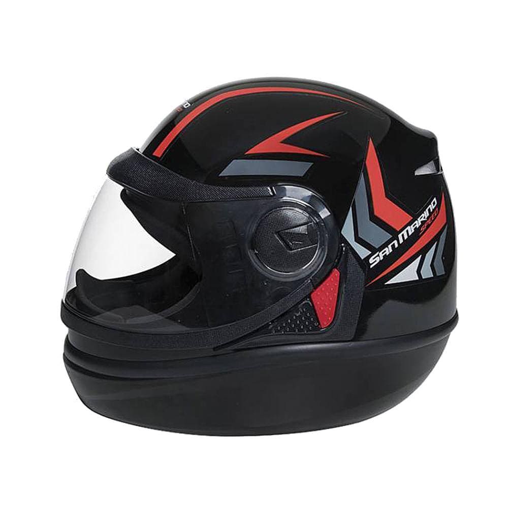 Capacete Speed One Original Preto-Vermelho TAM 60