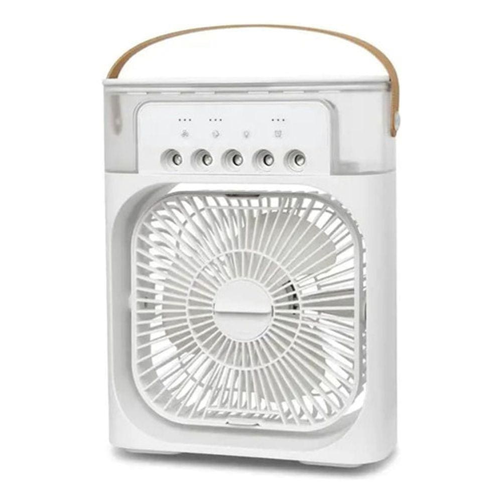 Mini Ventilador Climatizador Umidificador E Iluminação Led