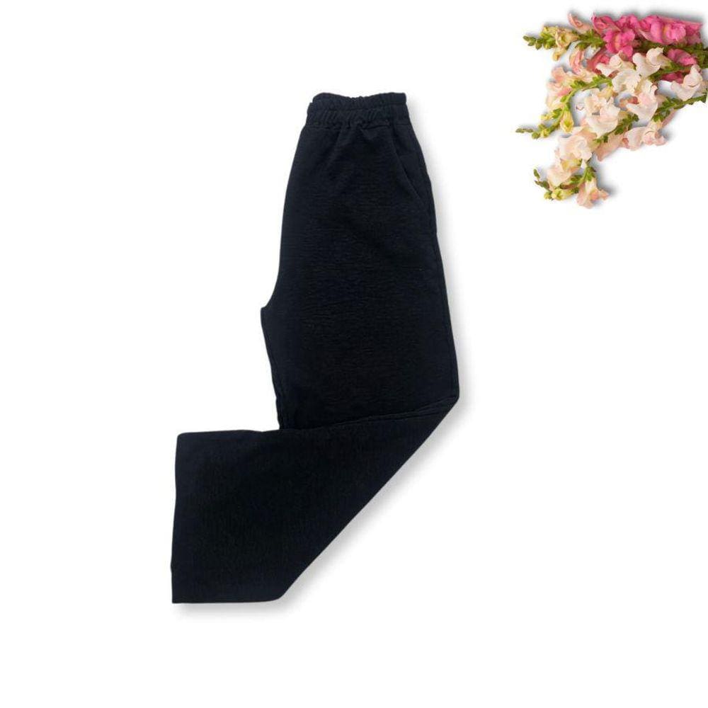 Calça Pantalona Feminina Cintura Alta Elastico Cintura 0441
