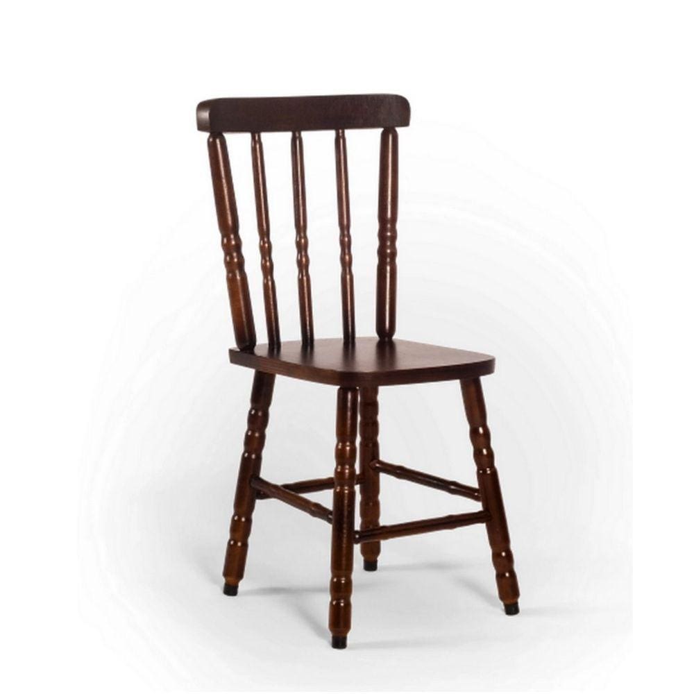 Cadeira De Madeira Maciça Torneada Imbuia