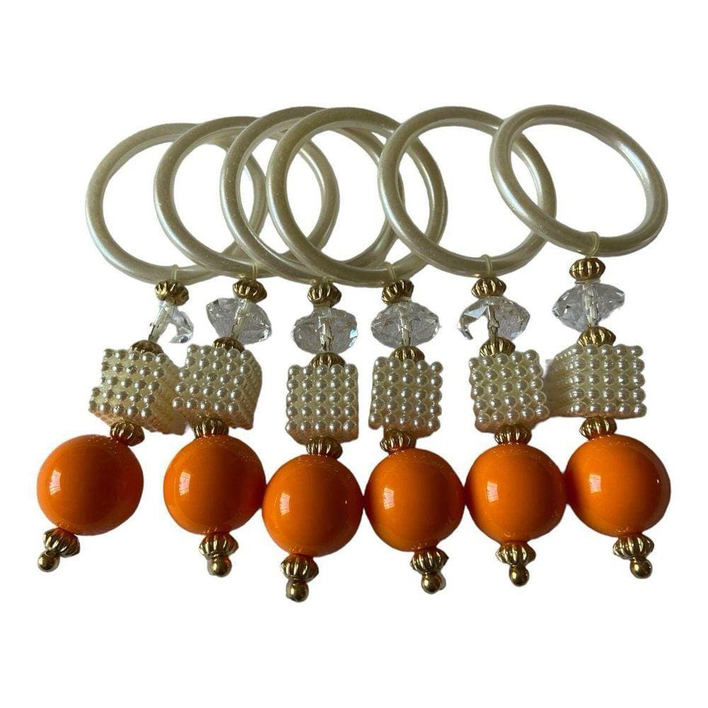 Porta Guardanapo Requinte Argolas Pedraria Kit 6 Peças