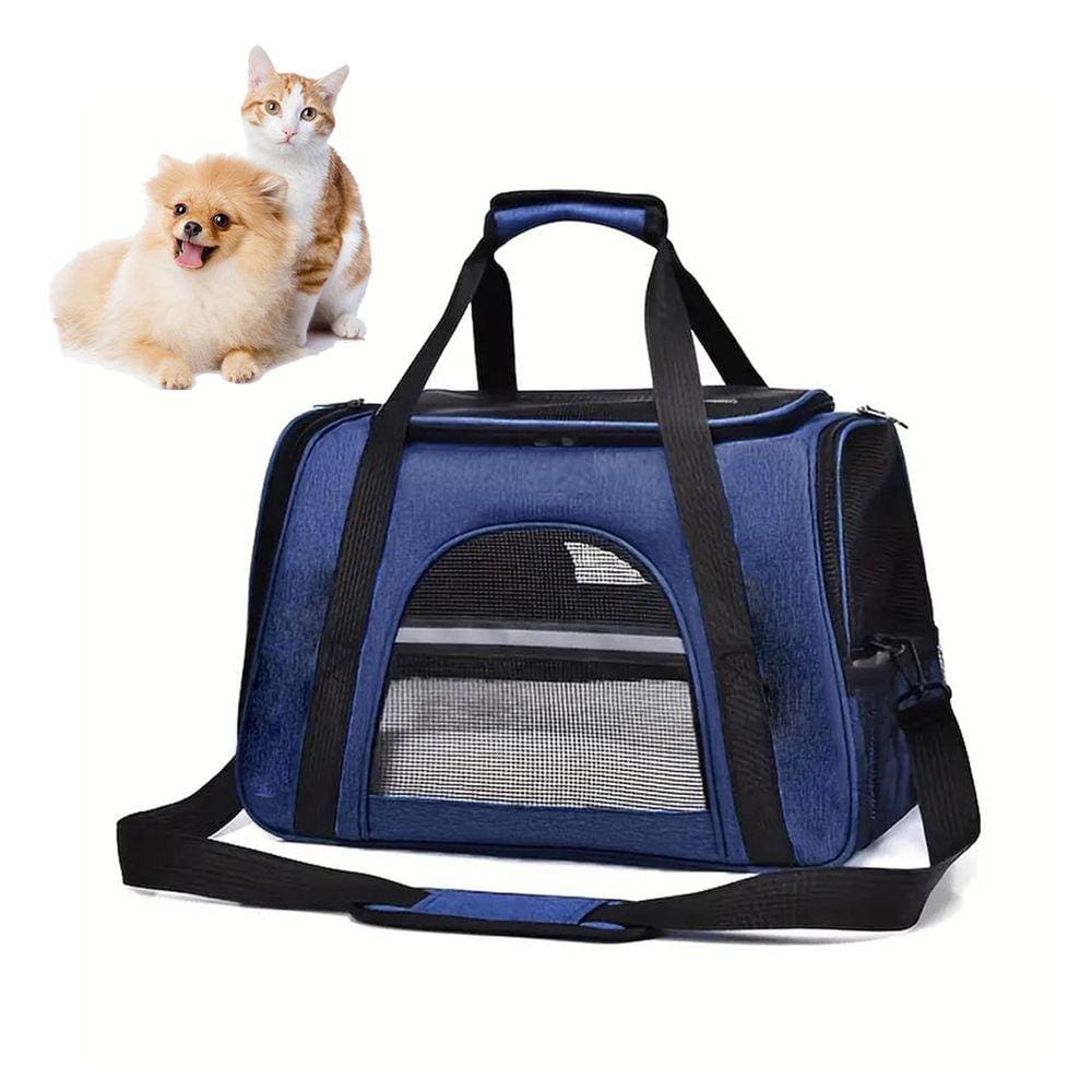 Bolsa Transporte Cachorro Gato Cao Pet Faixa Refletiva Pequeno Porte Aviao Onibus Carro Passeio Caminhada