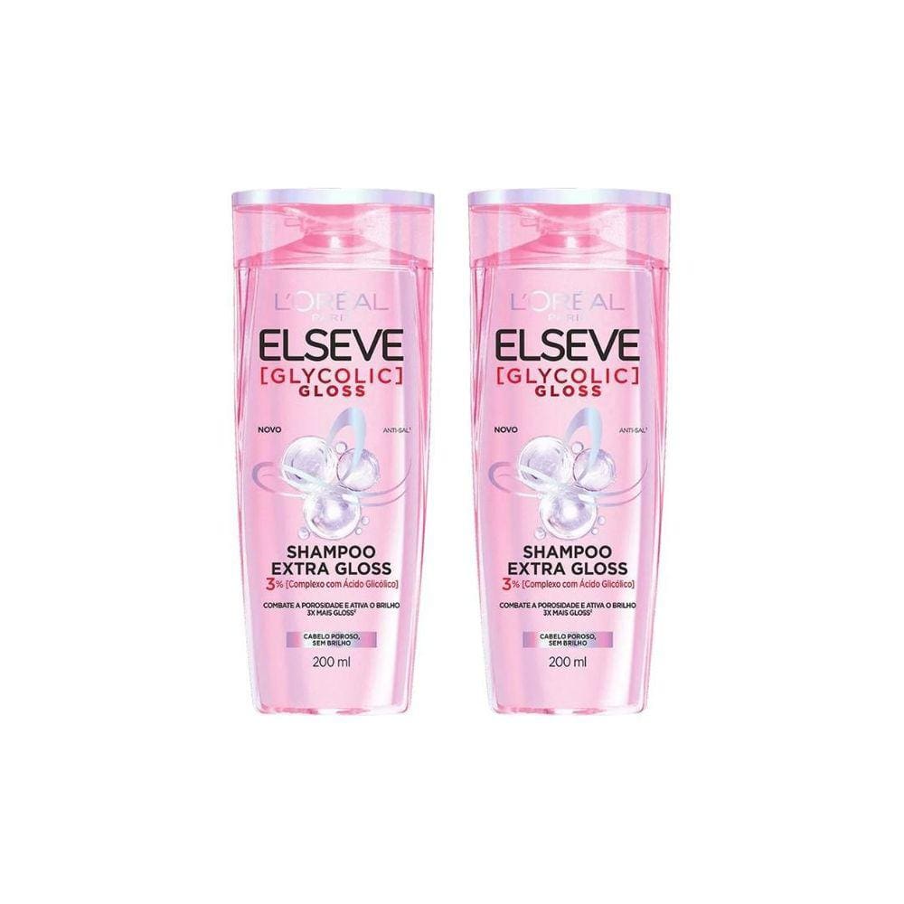 Shampoo Elseve 200Ml Glycolic Gloss - Kit C/2Un