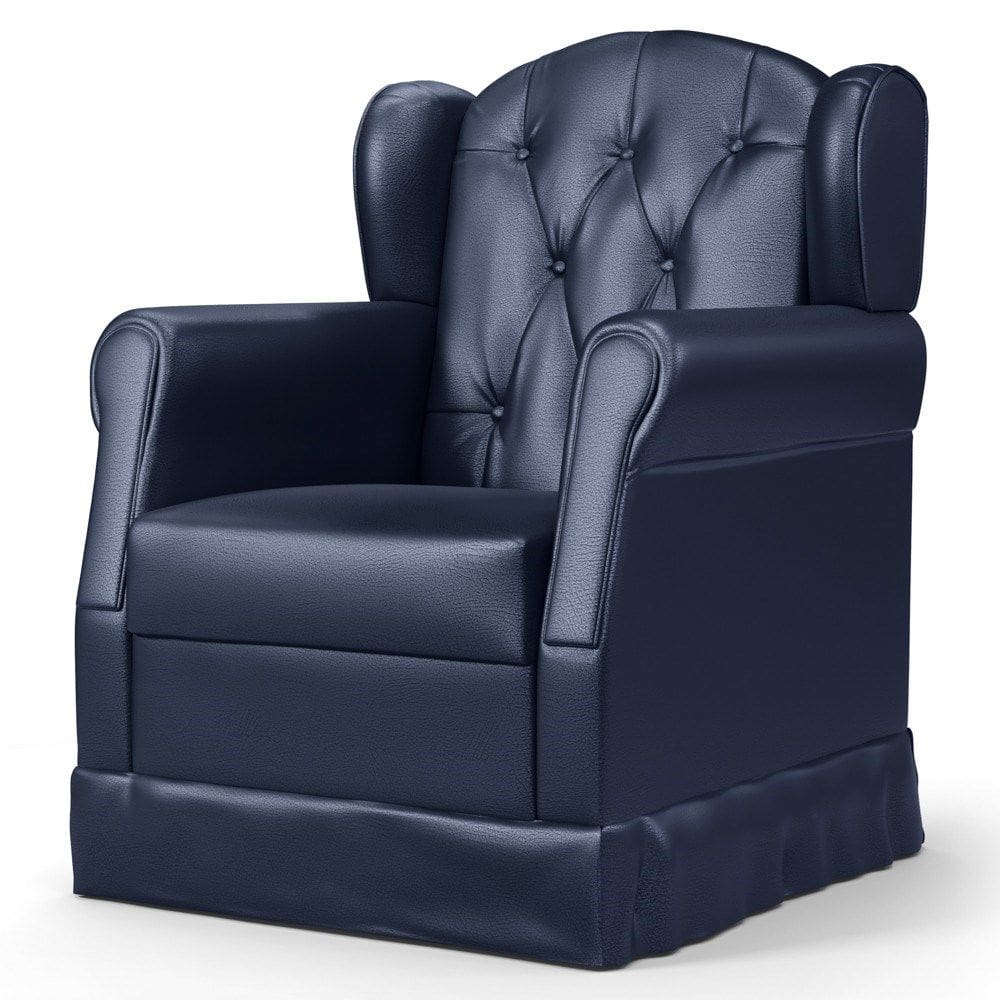 Poltrona de Amamentação Balanço Letícia Sintético Azul Marinho - Phoenix