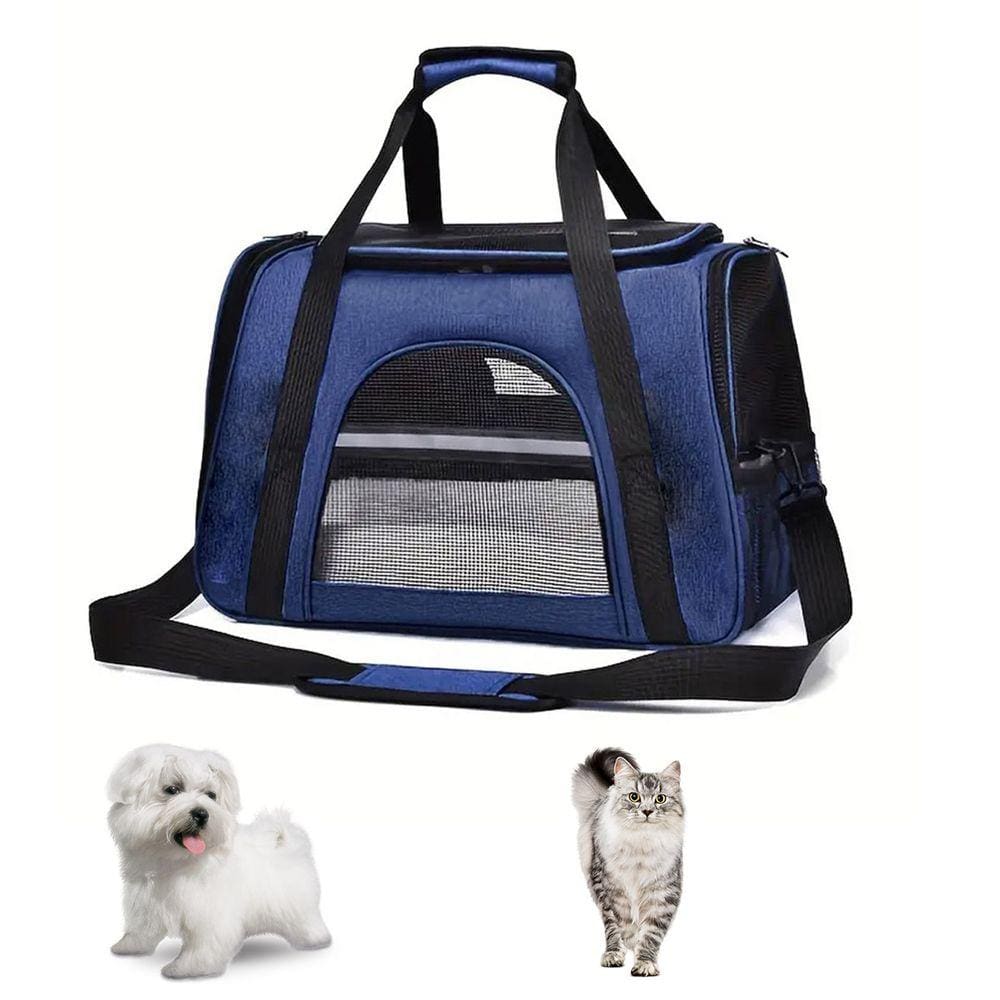 Bolsa Transporte Cao Gato Cachorro Pet Viagem Passeio Faixa Refletiva Pequeno Porte Animal de Estimaçao Carro Aviao Onibus