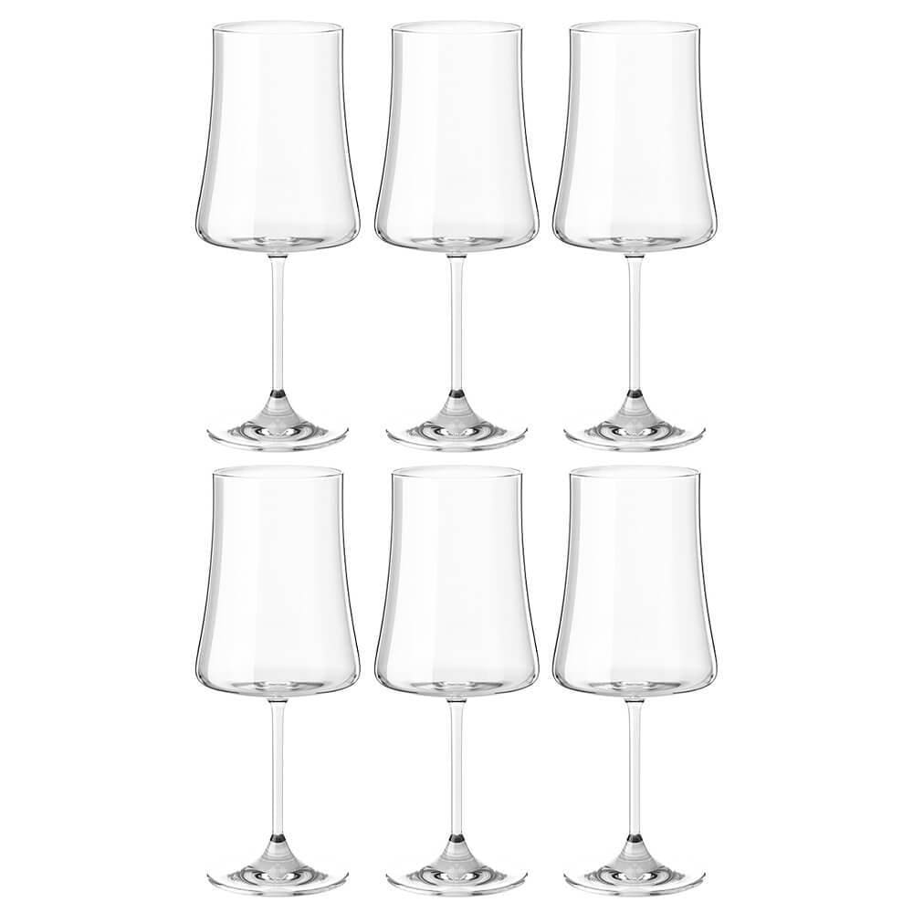 Taças de Vinho e Água Cristal 460ml Com Titânio Pleasure 6 peças - Haus Concept 56413/101-6