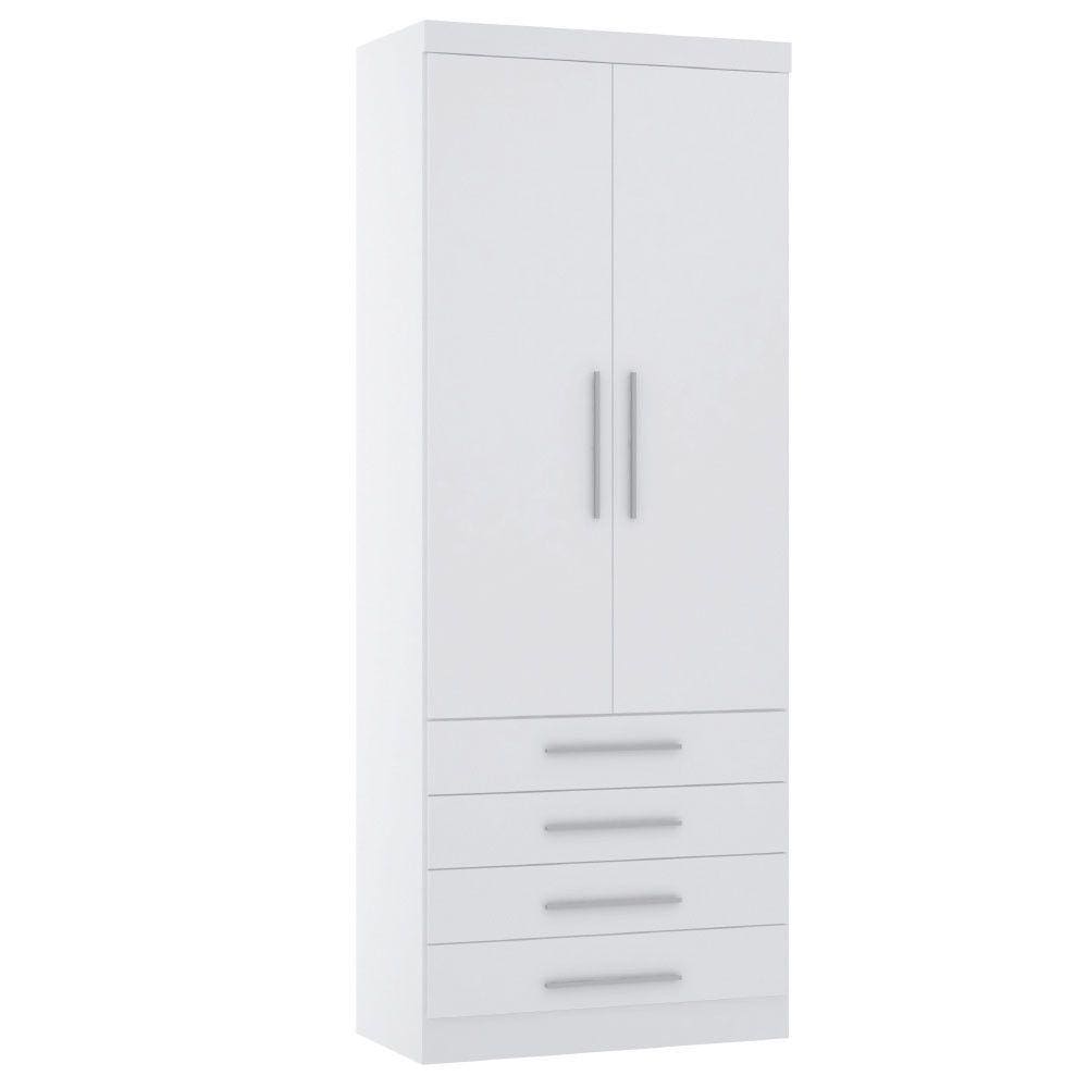 Guarda Roupa Modulado 90cm 2 Portas e 4 Gavetas Alpes Luciane Móveis