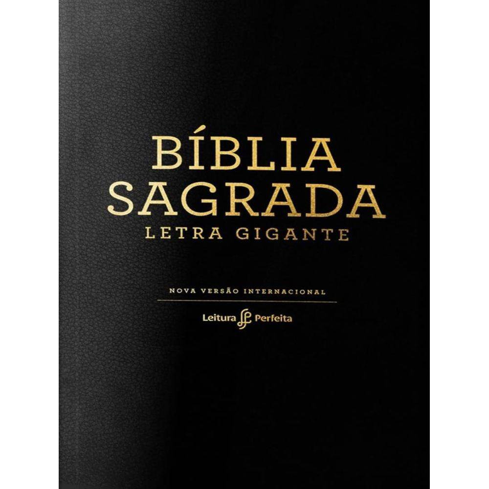 Biblia Nvi - Couro Soft, Preto, Letra Gigante, Leitura Perfeita