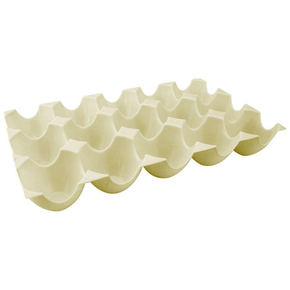 Bandeja Para 15 Ovos Plástico Bege