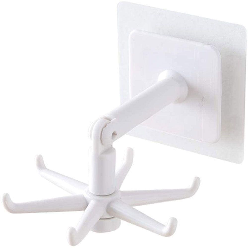 Gancho De Utensílios De Cozinha Multiuso Rotativo Branco