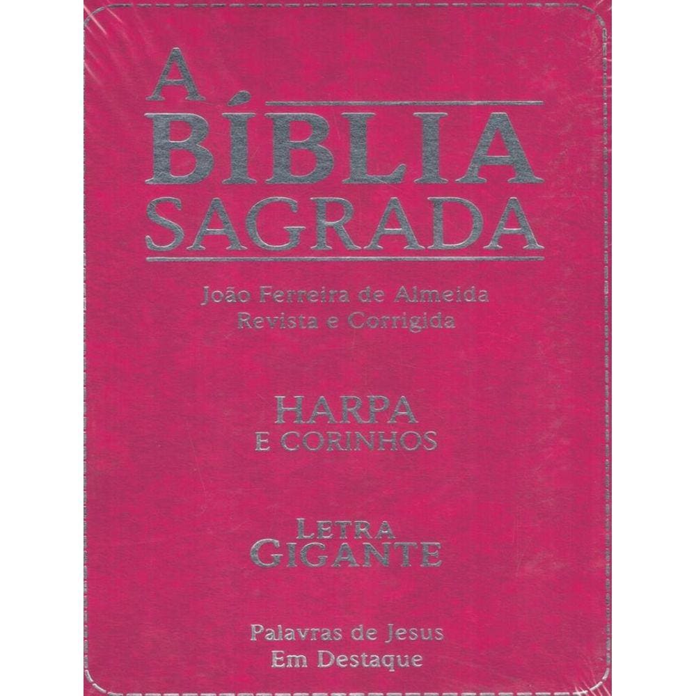 Biblia Sagrada Evangelica - Rosa - Harpa E Corinhos
