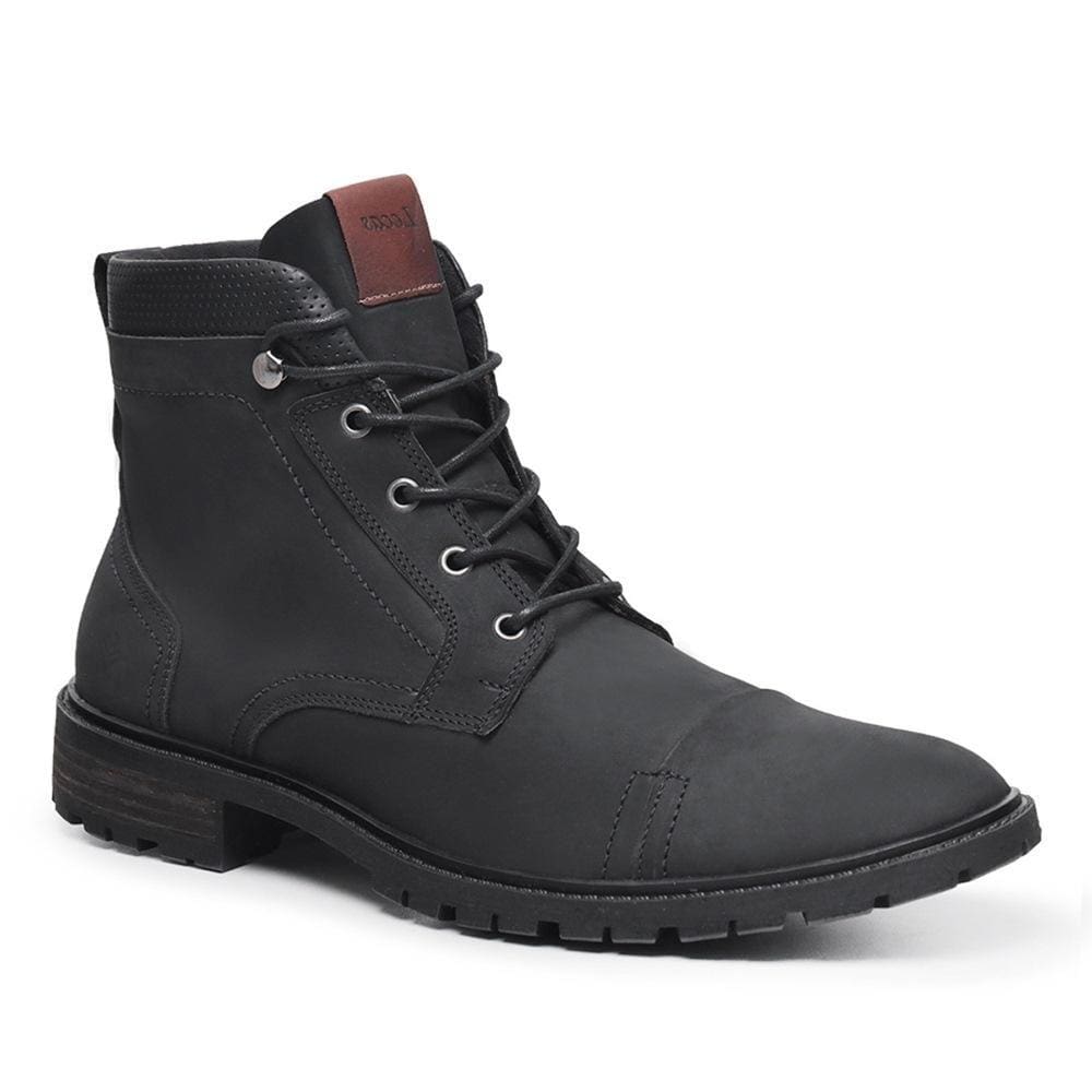 Coturno Masculino Couro Confortável Casual Moderno