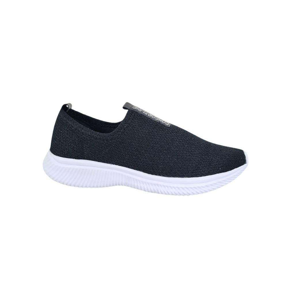 Tênis Meia Feminino Calce Fácil Antiderrapante Preto Glitter Sandra