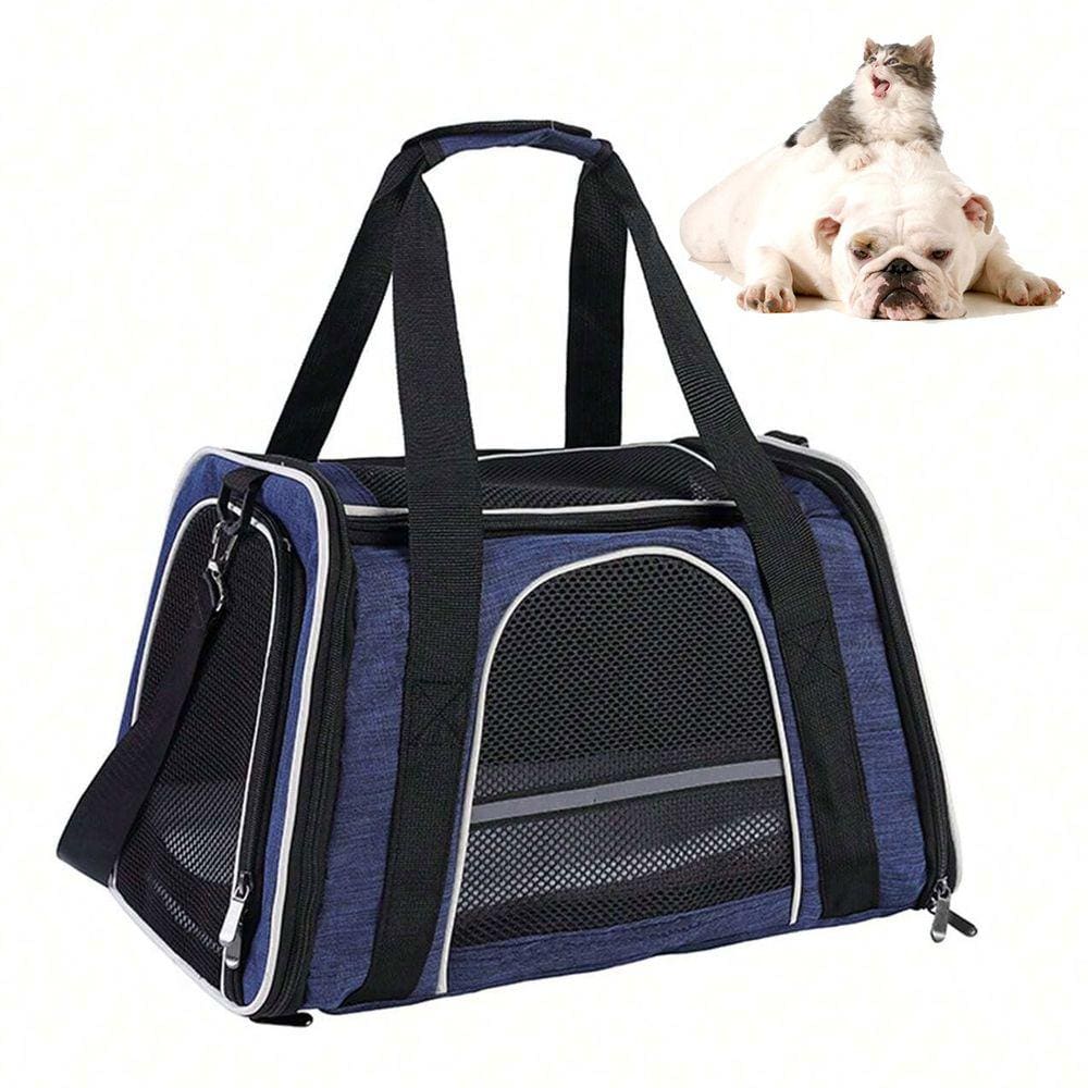 Bolsa Transporte Cachorro Cao Gato Pet Faixa Refletiva Passeio Viagem Segurança Carro Aviao Onibus