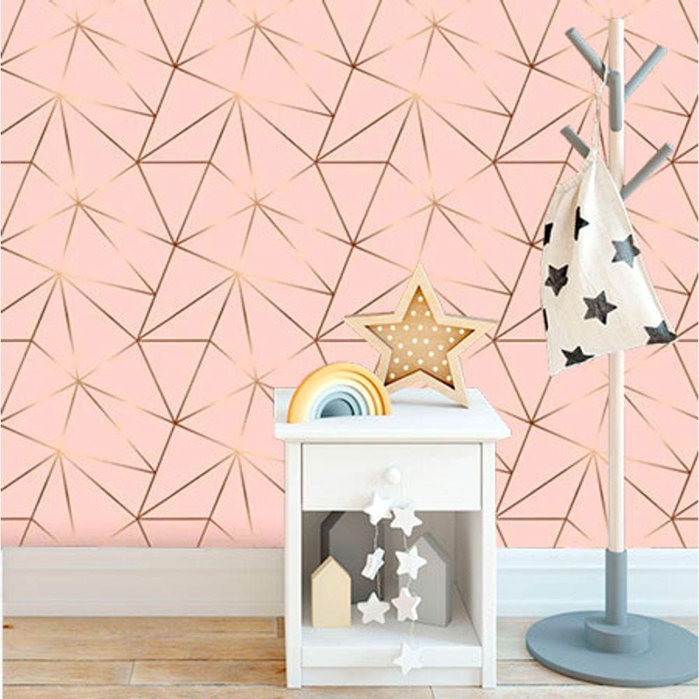Papel de Parede Geométrico Zara Marmorizado 5Metrosx45CM Adesivo Lavável Sala Quarto