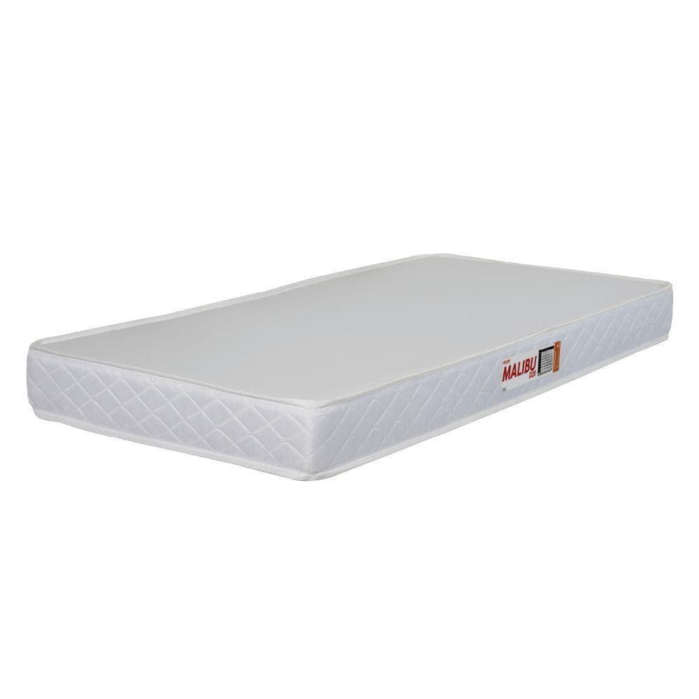 Colchão Solteiro Espuma D20 Malibu 78x188x12cm Branco Hellen Branco