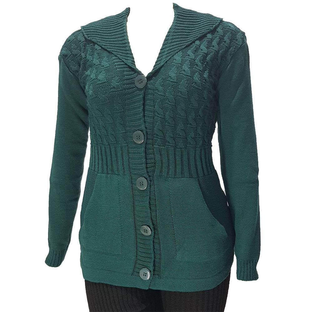 Casaco Tricot Feminino Folhas - Katlen Tricot