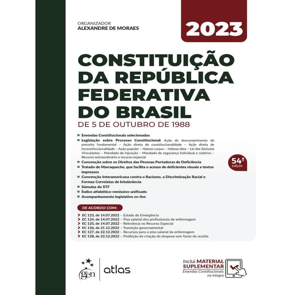 Constituicao Da Republica Federativa Do Brasil - De 5 De Outubro De 1988 - 54ª Ed