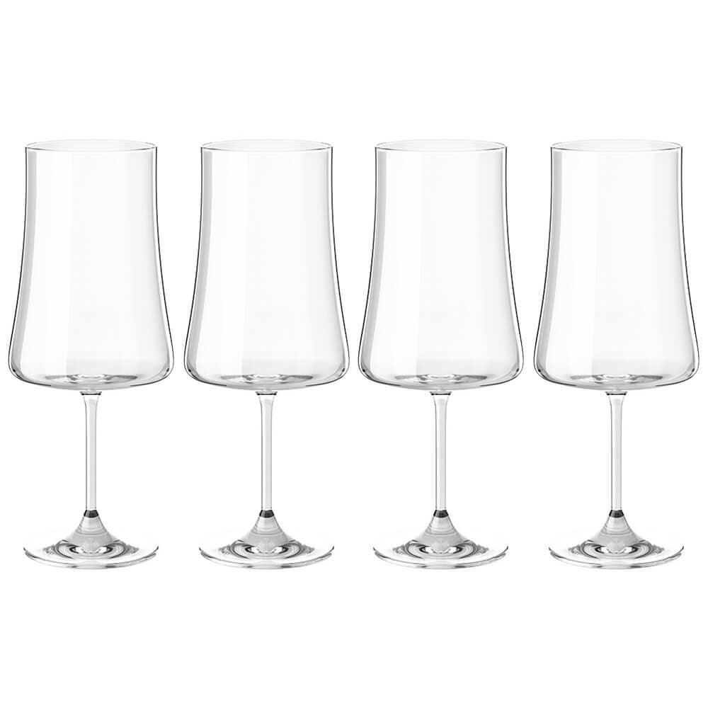Taças de Vinho e Água Cristal 560ml Com Titânio Pleasure 4 peças - Haus Concept