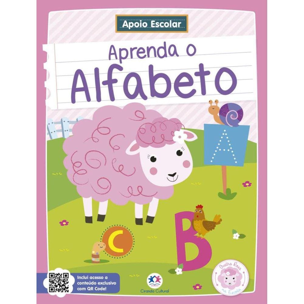 Apoio Escolar - Aprenda O Alfabeto - Ovelha Rosa Na Escola