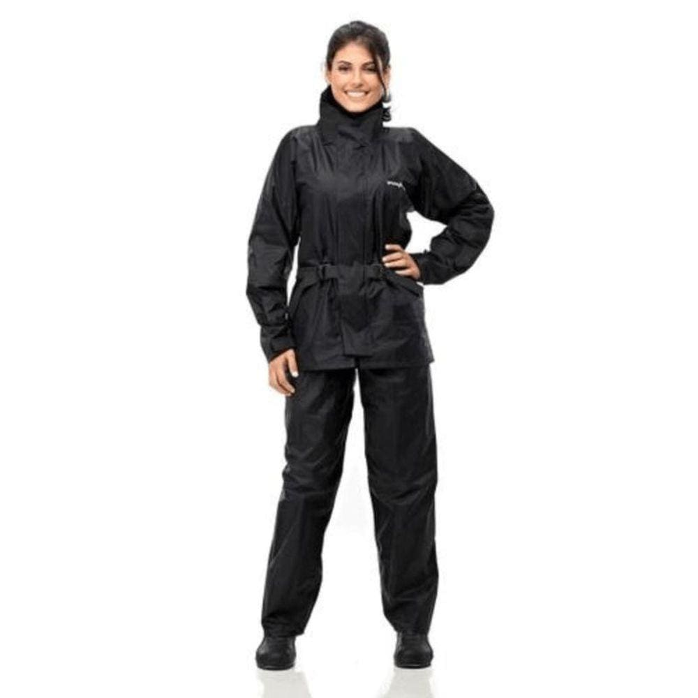 Capa de Chuva Pantaneiro Luxo Feminina Tamanho P Preta - 1900P
