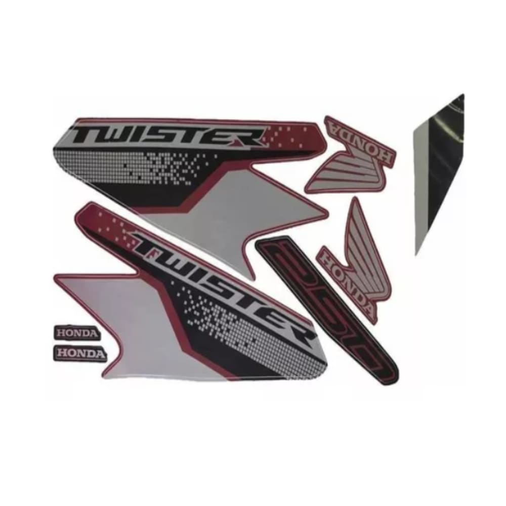 Kit Adesivo Vermelho 2021 Twister Jotaesse Cb250f Cbs - 1332