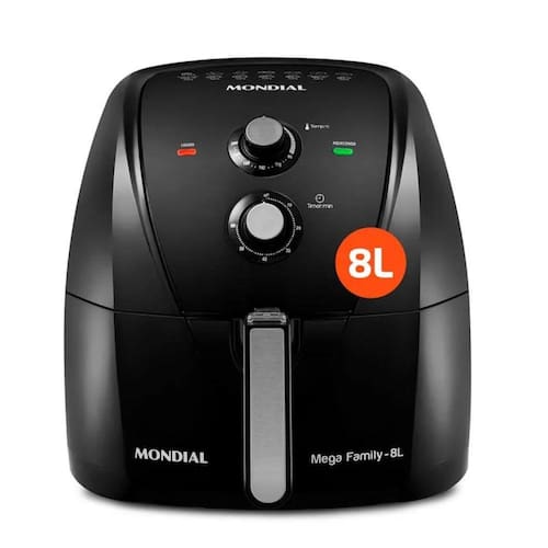imagem-Fritadeira Air Fryer Sem Óleo MONDIAL Antiaderente 8 Litros - 110V
