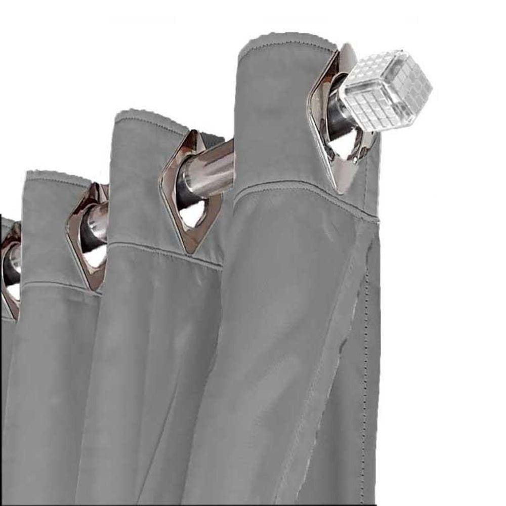 Cortina Blackout Em Tecido Ana 8,30X2,40 Corta Luz Cinza