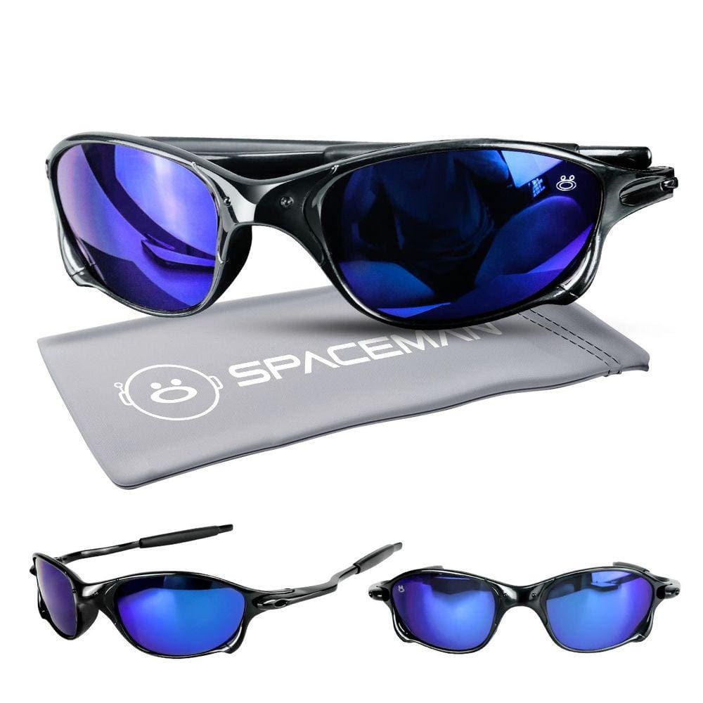 oculos sol juliet mandrake lupa masculino proteção uv + case moda casual armação preta presente