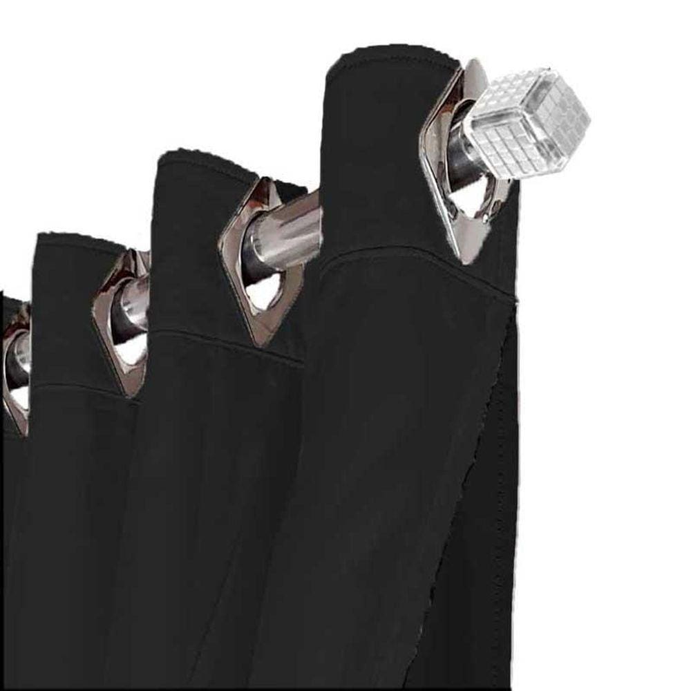Cortina Blackout Em Tecido Ana 8,30X2,40 Corta Luz Preto