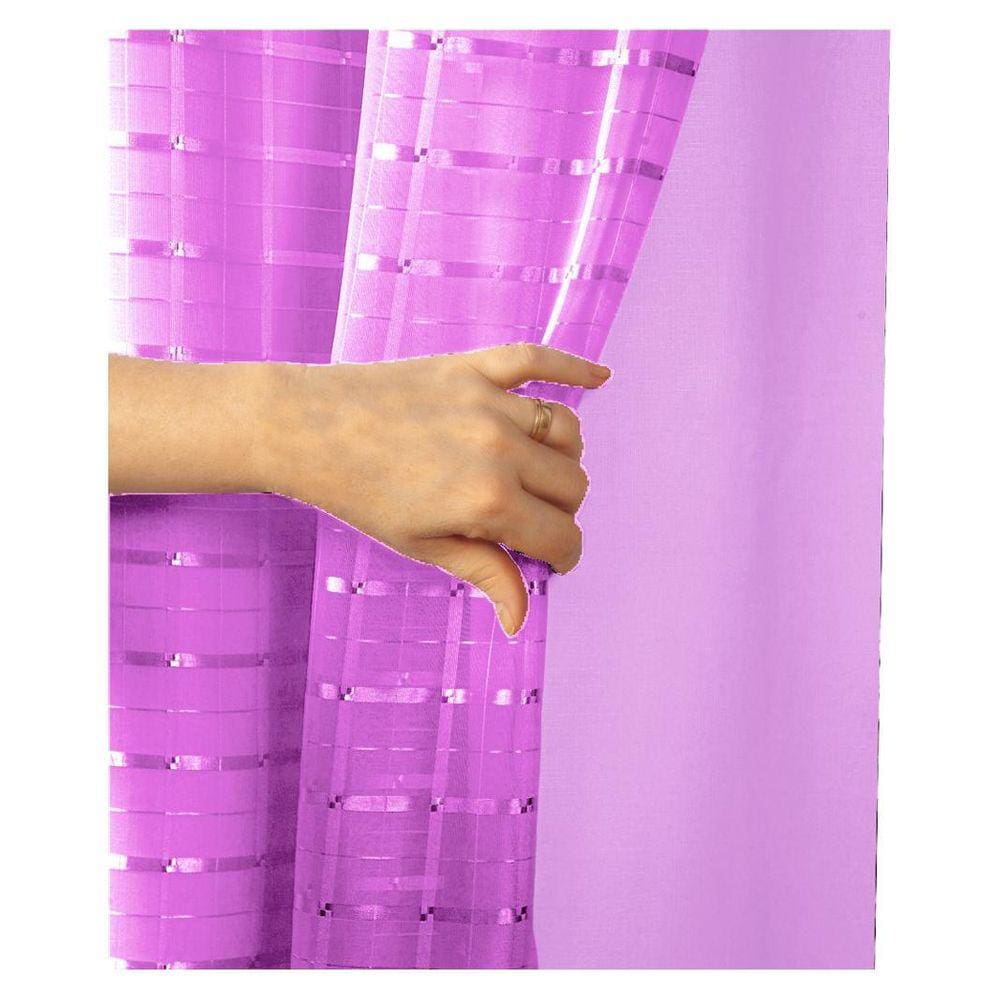 Cortina Blackout Pvc Voil Xadrez 2,80M X 1,80M - Rosa