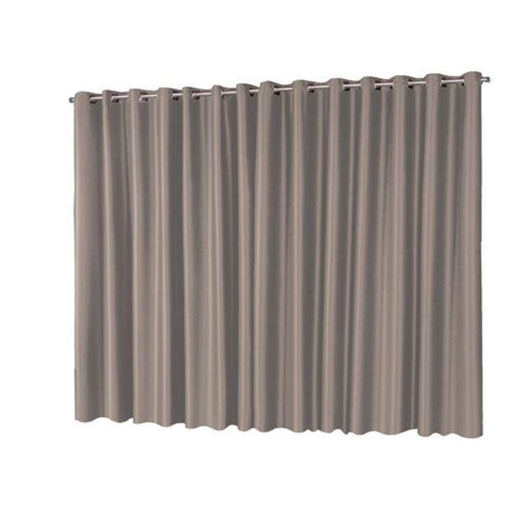 Cortina Tecido Blackout Toque De Seda 2,80M X 1,80M - Avelã